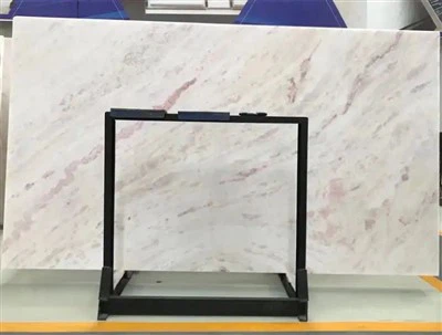 Tuiles de dalles de marbre rose arc-en-ciel rose pour comptoirs